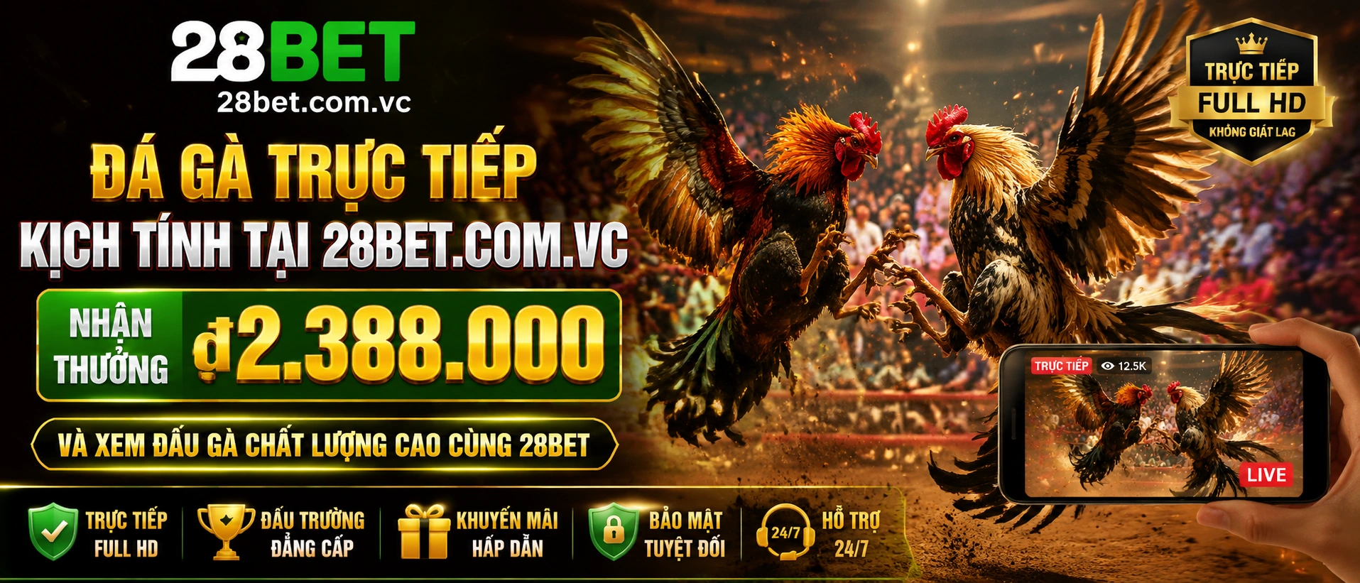 Danh mục Đá Gà Campuchia trên 28bet.com.vc