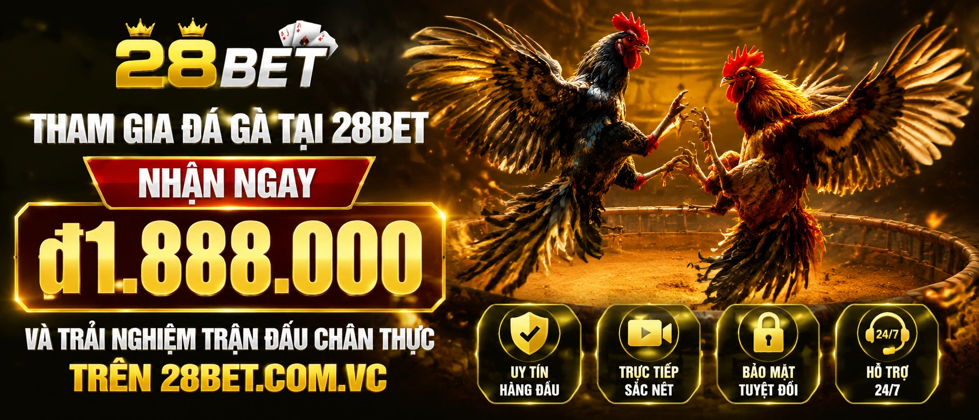 Đá Gà cựa sắt hiển thị trên thiết bị di động